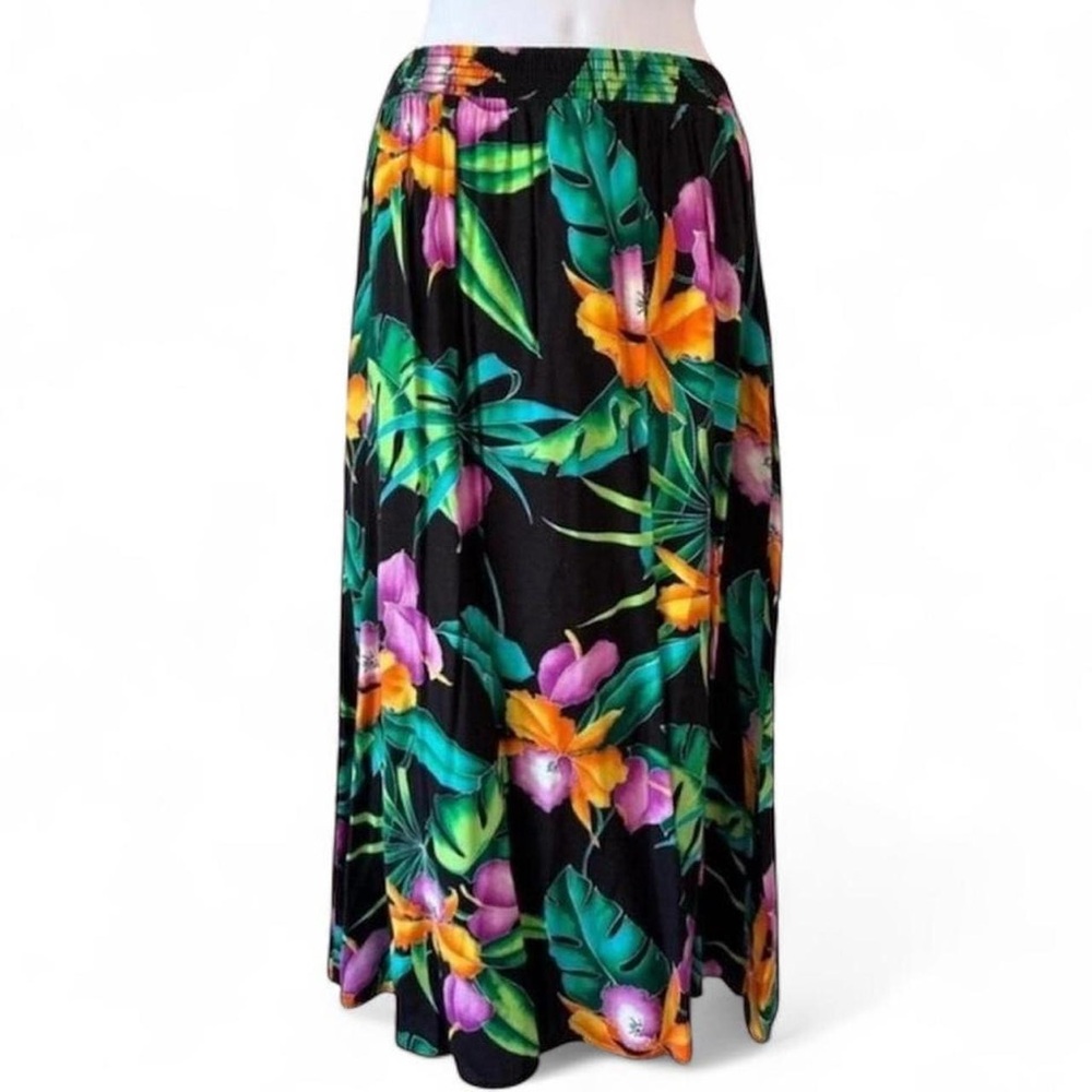 90s Vintage Floral Retro Twee Michele Leslie of California Kawaii Skirt